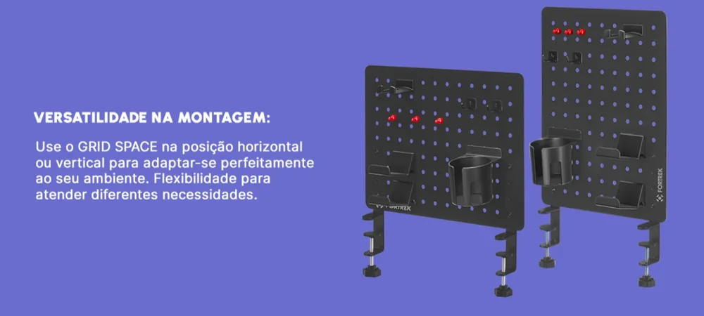 Painel Organizador Fortrek Grid Space Gamer Branco Painel Organizador Fortrek Grid Space Gamer Branco