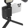 Digipower - Kit Follow Me Vlogging Para Telefones E Câmeras - Inclui Microfone, Luz LED, Controle Remoto Bluetooth, Alça De Telefone E Tripé-dps-vlg4