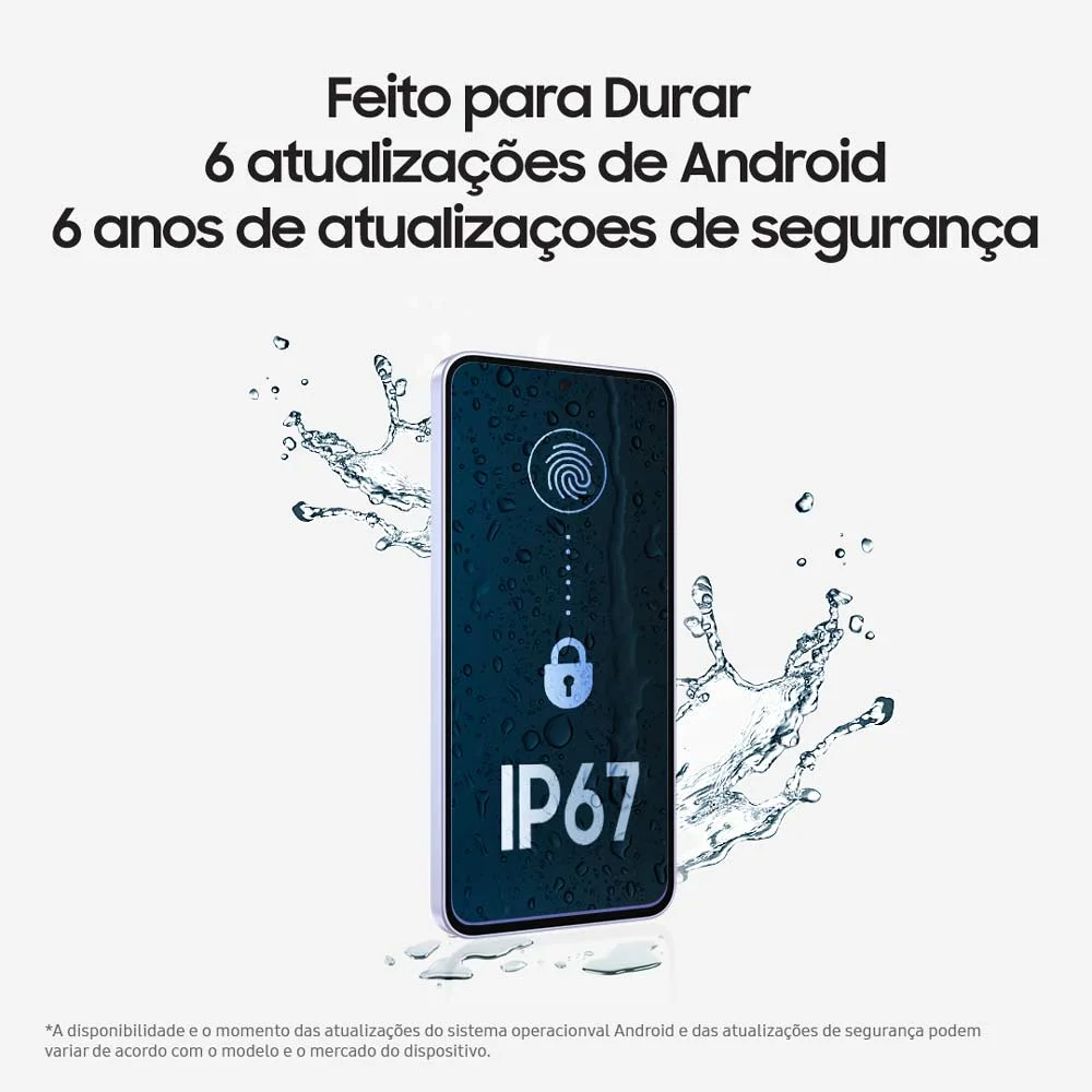 Celular Samsung Galaxy A56 5g 128GB, 8GB Ram, Câmera 50mp, Ip67, Super AmoLED 6.7”, Recursos Ai - Cinza