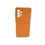 Capa Capinha De Celular Samsung Galaxy A72 Porta Cartoes Cor:laranja