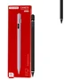 Caneta Touch Screen 1.5mm Compatível Alta Precisão Alumínio 2 Pontas Capacitiva Branca Tomate Mip-007