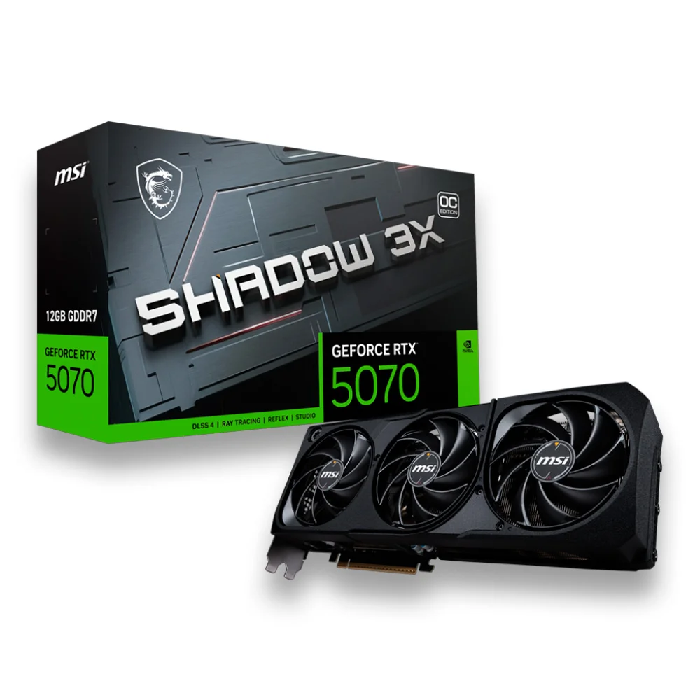 Placa De Vídeo RTX 5070 12gb Gddr7 192its Shadow 3x Oc Msi - 912-v532-008 Placa De Vídeo RTX 5070 12gb Gddr7 192its Shadow 3x Oc Msi - 912-v532-008