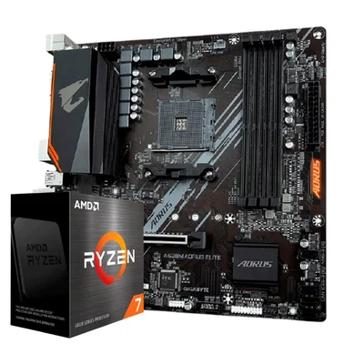 Kit Upgrade Amd Ryzen 7 5700x / Placa Mãe Gigabyte B550m Aorus Elite.