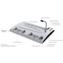Base Para Ps5 Slim Fat Cooler Suporte Controle Jogos LED RGB