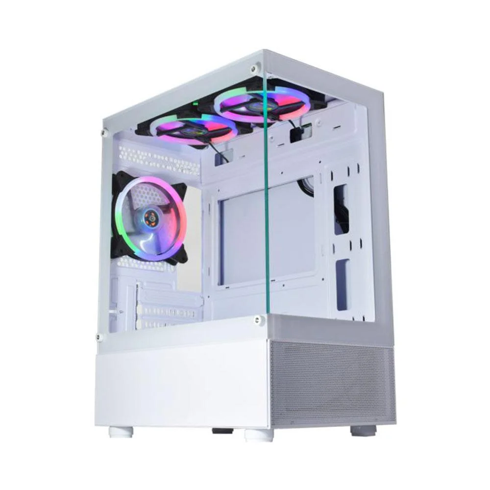 Gabinete Gamer K-mex Aquario Cg-w1tw Medusa Branco Micro Atx Sem Fan