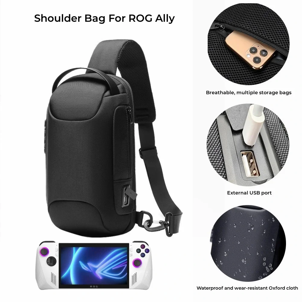 Bolsa Mochila Transporte Para Nintendo Switch Steam Deck Playstation Portal Case Preta