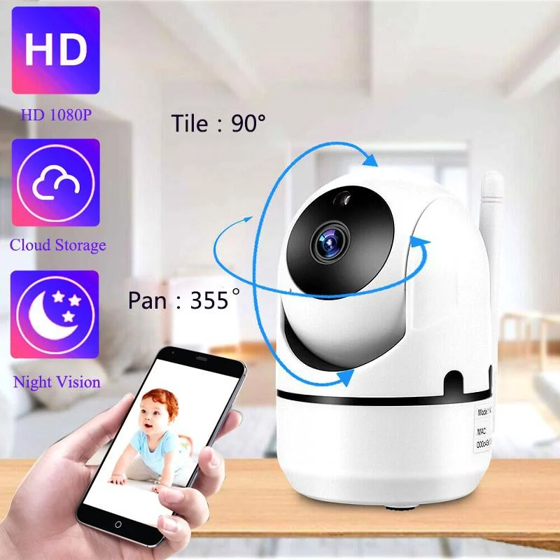 Câmera De Segurança Ip 720p Visão Noturna Wireless Com Varredura