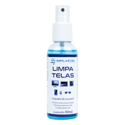 Limpa Telas Monitor Notebook Tv Celular - 60ml Implastec