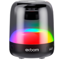 Caixa De Som Bluetooth Com Luz LED RGB Cristal Exbom - Cs-q50bt