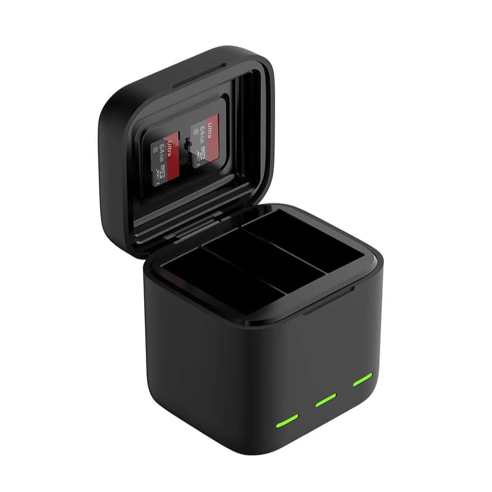 Carregador Triplo Para Câmera Gopro Hero 13 Black - Telesin Box Design