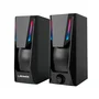 Caixa De Som Gamer Lehmox Ley-1873 LED RGB 5w*2 Usb P2 1,5m Preto - Ley-1873