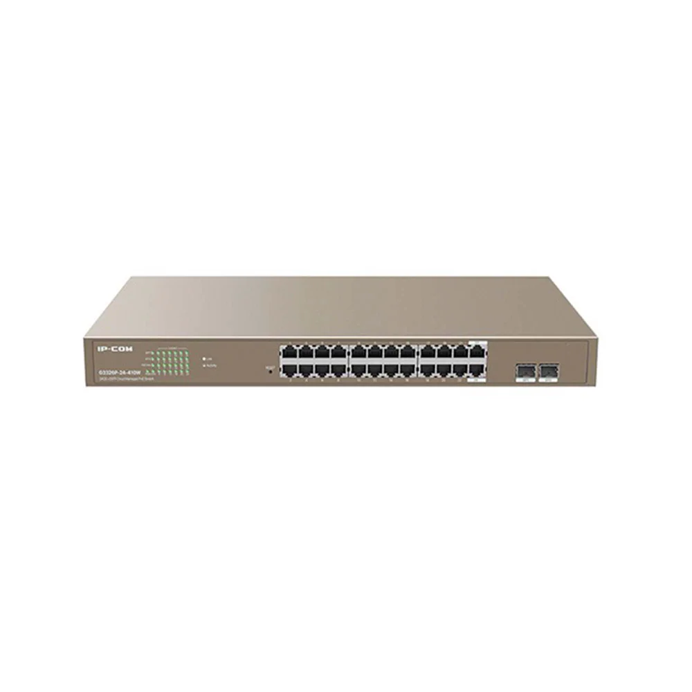Switch Ip-com G3326p-24-410w Gigabit 24 Portas Ge+2 Sfp Gerenciável Em Nuvem 10/100/1000