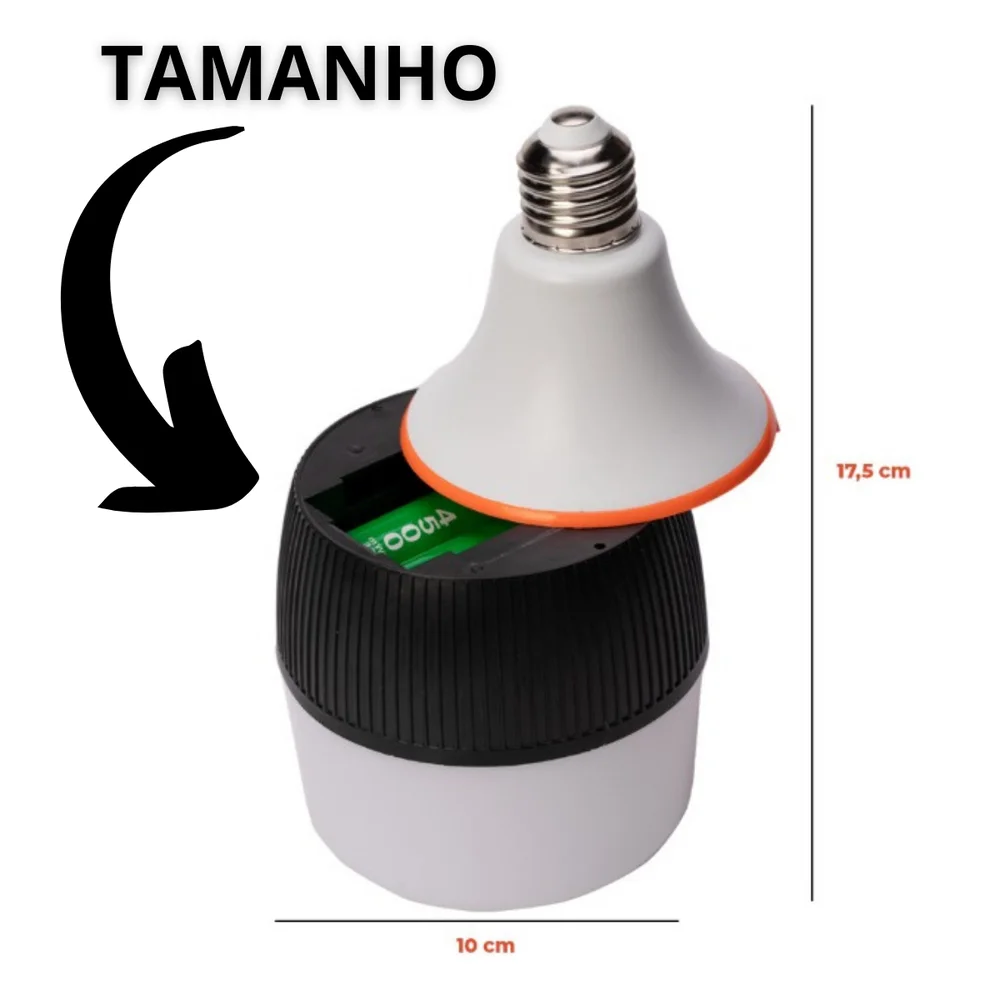 Lâmpada De Emergência De LED Liga Após Faltar Energia Cor Branco 110v/220v