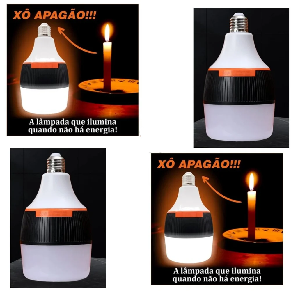 Lâmpada De Emergência De LED Liga Após Faltar Energia Cor Branco 110v/220v