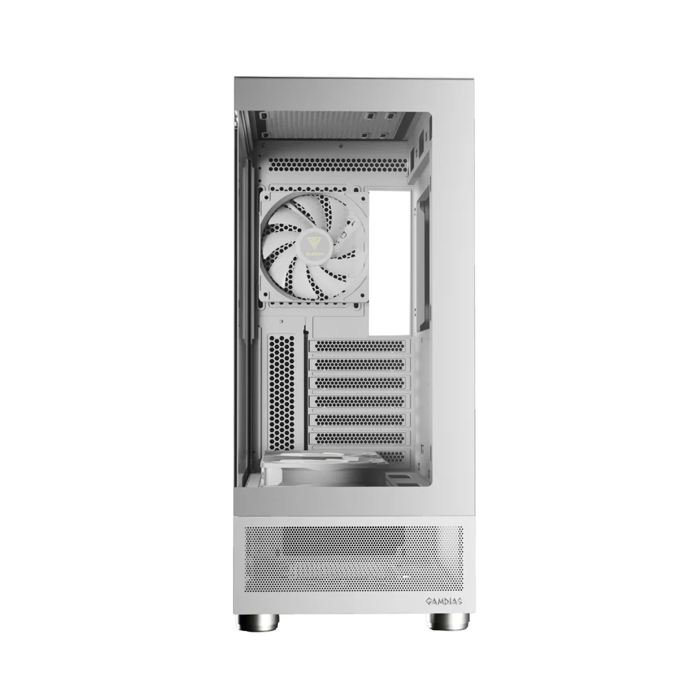 Gabinete Gamer Gamdias Atlas E1 Wh Digital, Mid-tower, Vidro Temp, 3 Fans, White - Atlas E1 Wh Gabinete Gamer Gamdias Atlas E1 Wh Digital, Mid-tower, Vidro Temp, 3 Fans, White - Atlas E1 Wh