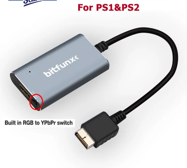 Adaptador HDMI Premium Compatível Com Ps1 E Ps2  (playstation 1 E Playstation 2) Bitfunx