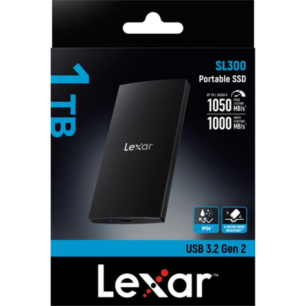 SSD Lexar 1TB Sl300 Usb 3.2 Portable Lsl300001t-rnbng SSD Lexar 1TB Sl300 Usb 3.2 Portable Lsl300001t-rnbng