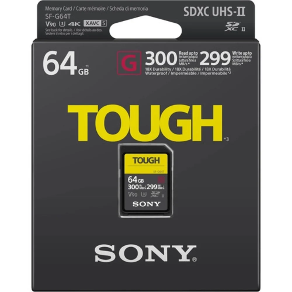 Cartão Memória Sony Sd Xc 64gb 300mb/s Uhs-ii V90 Sf-g64t/t1