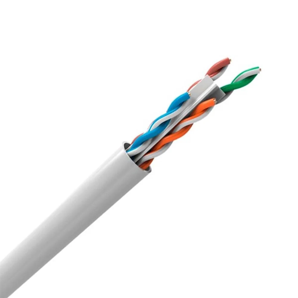 Cabo De Rede Cat6 Cobre Utp 4 Pares Branco 100 Metros Giga