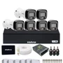 Kit 6 Câmeras Intelbras Vhd 3220 B Full Color Com Áudio Dvr Mhdx 1108-c Com SSD 512gb.