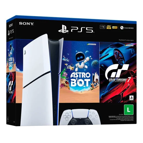 Console Playstion 5 Slim Digital Pacote Astro Bot E Gran Turismo 7 Console Playstion 5 Slim Digital Pacote Astro Bot E Gran Turismo 7