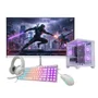 Computador PC Gamer Intel Core i9 11ª Geração 64gb Ram Nvme 2TB, RTX 5060 8GB, Monitor 23" 180hz Curvo - Branco