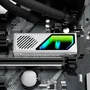 Dissipador de Calor para SSD Nvme, M.2 (2280), Branco, Com Ventilador, LED Infinito ARGB 5v 3 Pinos, Alumínio, Coolmoon CM-M2F