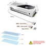 Dissipador de Calor para SSD Nvme, M.2 (2280), Branco, Com Ventilador, LED Infinito ARGB 5v 3 Pinos, Alumínio, Coolmoon CM-M2F