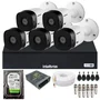 Kit Cftv Intelbras 5 Câmeras Full Hd 1220b Intelbras Dvr Intelbras 08 Canais 1108-c C/hd.