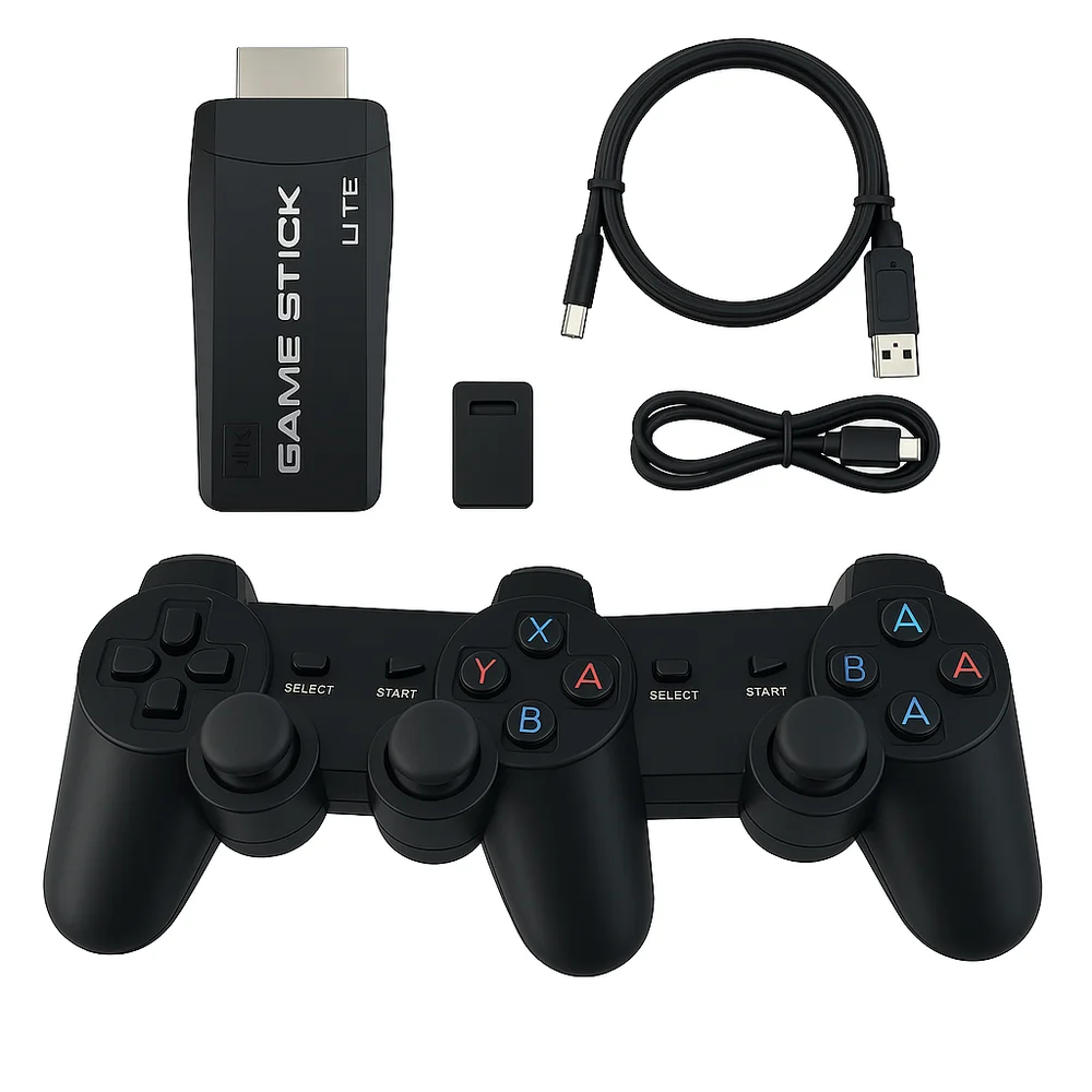 Console Retrô HDMI com 2 Controles e 20.000 Jogos Inclusos Console Retrô HDMI com 2 Controles e 20.000 Jogos Inclusos