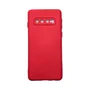 Capa Samsung S10 Silicone Aveludada Protege Câmera Colorida Capinha Anti Impacto S10:vermelho