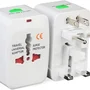 Adaptador De Tomada Universal Para Viagem Padrão Internacional Europa Uk Asia Eua Jp Au Eu Com Trava De Segurança