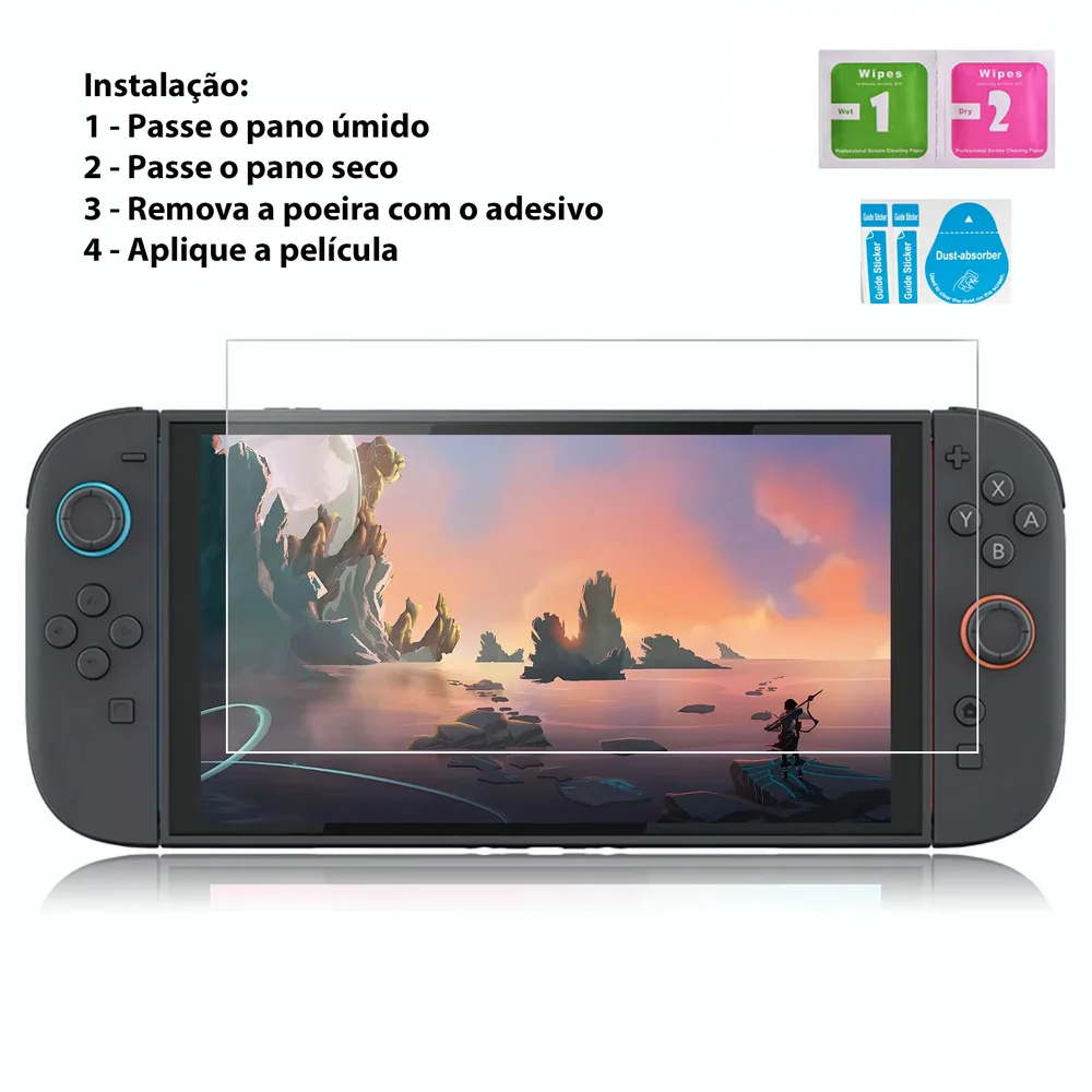 Película De Vidro Nintendo Switch 2 Ns2 Premium Anti-risco