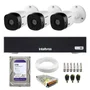 Kit 3 Câmeras Intelbras Vhl 1220 B G8 Bullet Full Hd 1080p Infra 20m Ip66 + Dvr Mhdx 1104-c + Hd 2TB