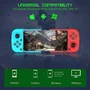Gamepad Bsp-d3 - Controle Sem Fio Bluetooth - Compatível C/ Android E Ios - Recarregável Ergonomico Cor:azul/vermelho