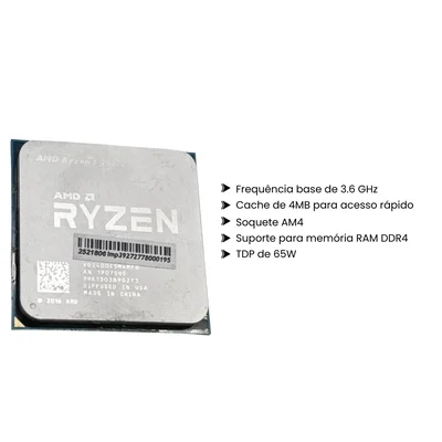 Processador Ryzen 5 2400G 36GHZ Bluecase 1804SUT