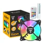 Kit Cooler Fan ARGB Com Hub E Controle Remoto – 3 Unidades 120mm Silencioso 32,05 Cfm