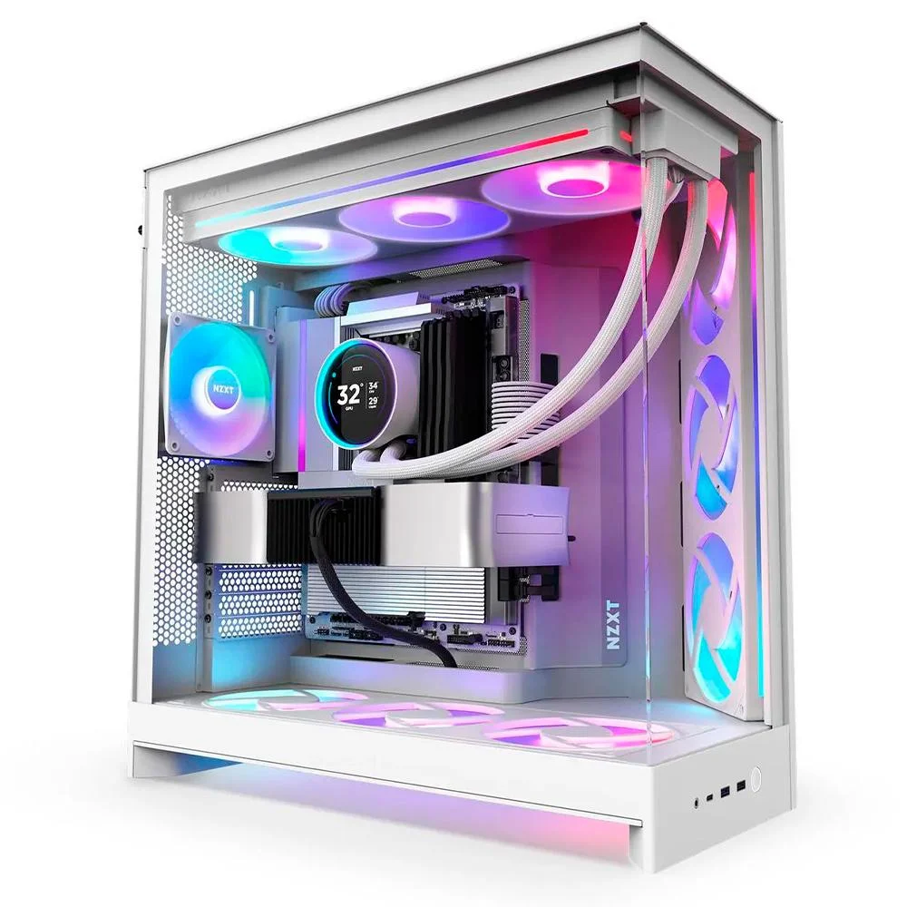 NZXT H9 FLOW RGB ホワイト Produtos com até 15 OFF no PIX KaBuM
