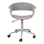 Cadeira De Escritório Diretor Giratória Justine Cinza