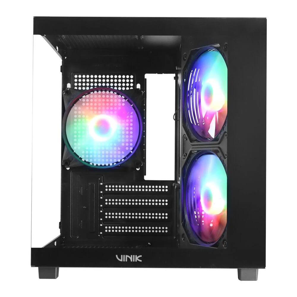Gabinete Gamer Vinik G-cube Preto Vidro Temperado C/ 3 Fans - Gggcvbk Gabinete Gamer Vinik G-cube Preto Vidro Temperado C/ 3 Fans - Gggcvbk