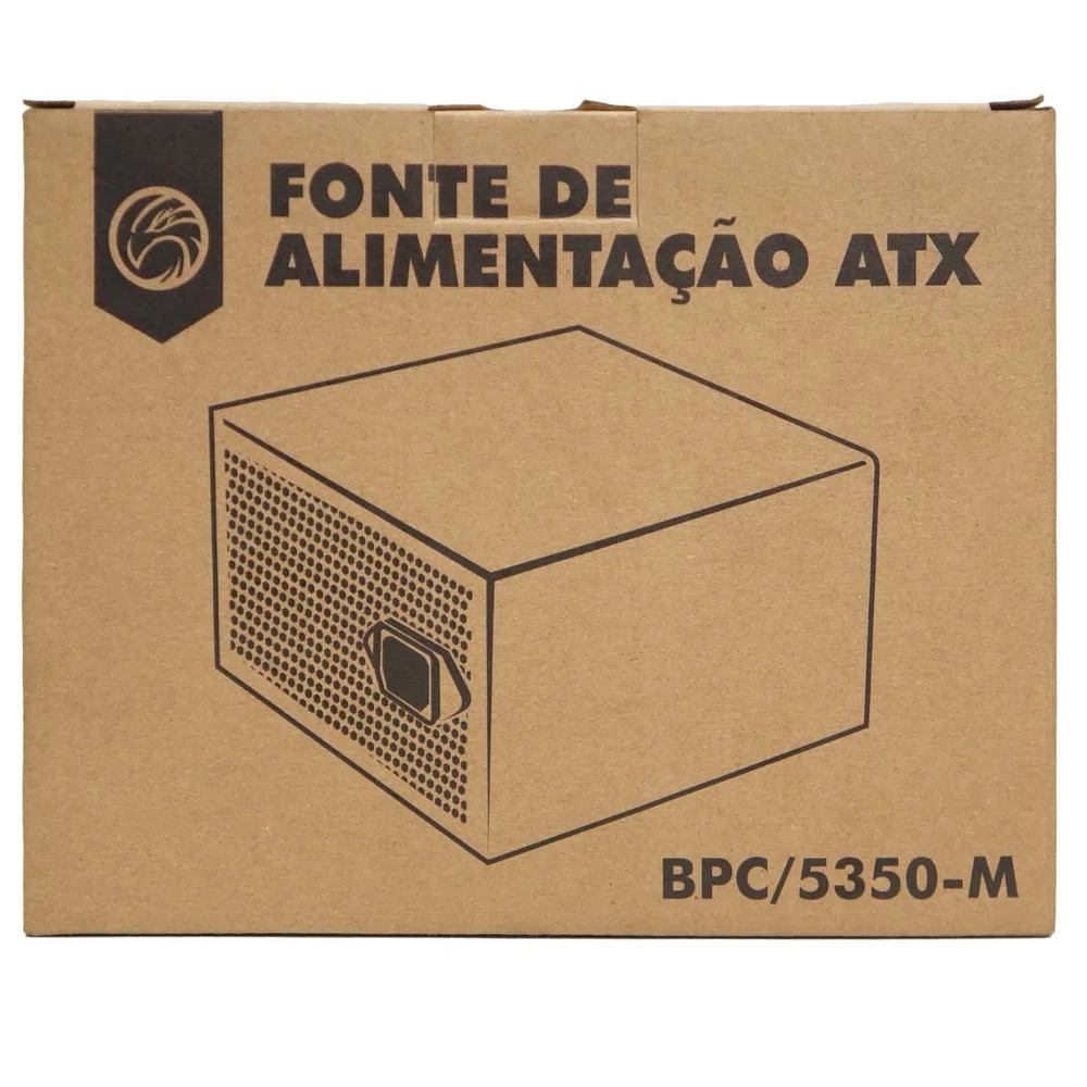 Fonte Brazilpc Atx 500w Bpc-5350b-m Com Cabo De Força Fonte Brazilpc Atx 500w Bpc-5350b-m Com Cabo De Força