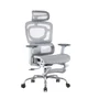 Cadeira De Escritório Ergonômica Mônaco Wt07 Luvinco Malha Respirável Com Suporte Lombar Adaptável Apoio Para Pés Retrátil Encosto Ajustável Seis Posições Cor Preta Suporta 200kg