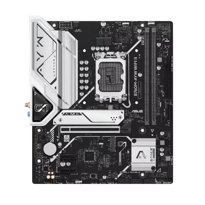 Placa Mãe Asus B760m-ayw Wifi Ii LGA  1700 2xDDR5 Chipset Intel B760 Matx