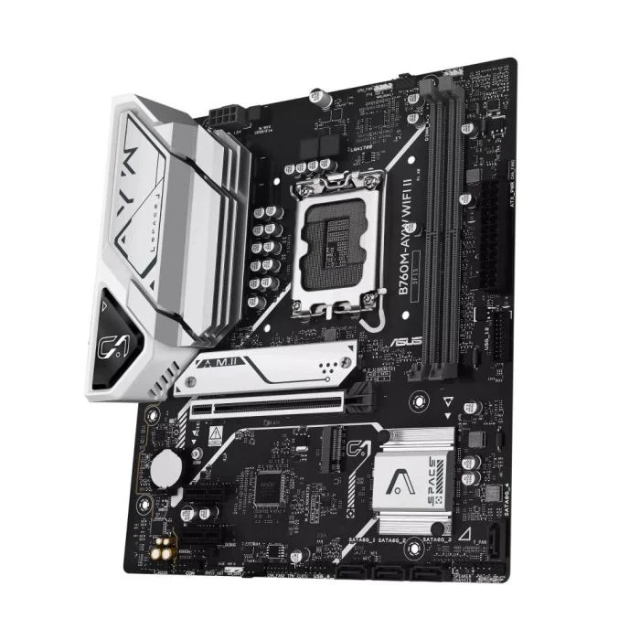 Placa Mãe Asus B760m-ayw Wifi Ii LGA  1700 2xDDR5 Chipset Intel B760 Matx