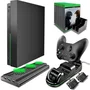Base Carregador Organizador Suporte Charging Dock Station Compativel XBOX One X 4 In 1