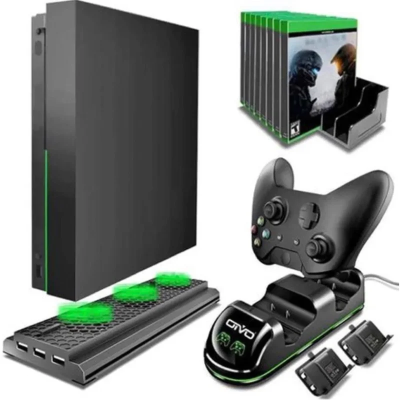 Base Carregador Organizador Suporte Charging Dock Station Compativel XBOX One X 4 In 1
