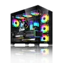 Gabinete Gamer Round5 Genos Black (atx / Aquario / Frontal Vidro / Sem Fan)