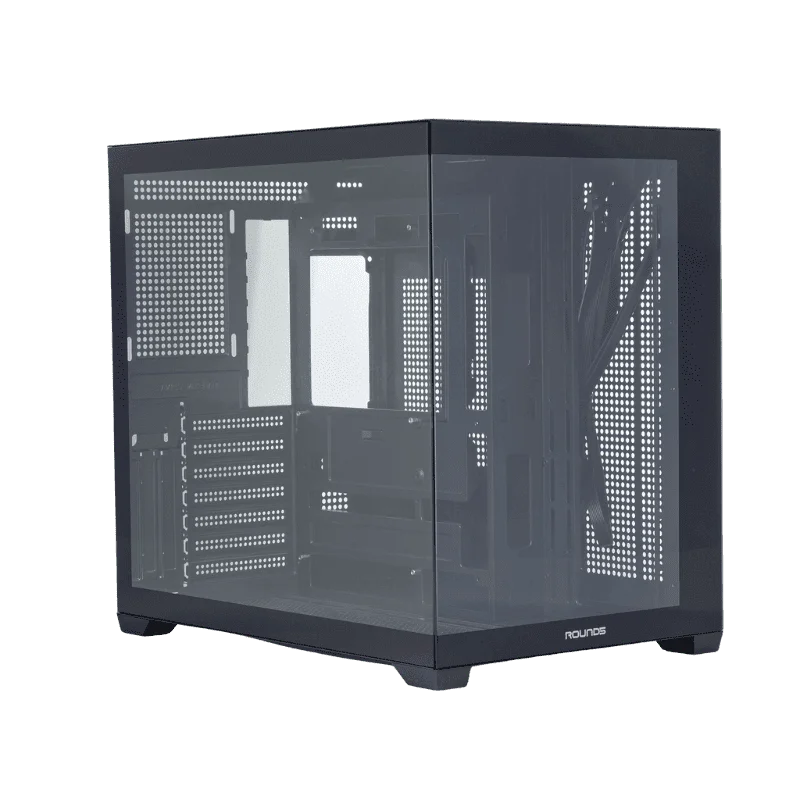 Gabinete Gamer Round5 Genos Black (atx / Aquario / Frontal Vidro / Sem Fan) Gabinete Gamer Round5 Genos Black (atx / Aquario / Frontal Vidro / Sem Fan)