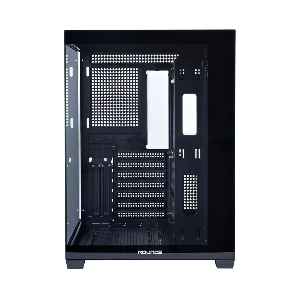 Gabinete Gamer Round5 Genos Black (atx / Aquario / Frontal Vidro / Sem Fan) Gabinete Gamer Round5 Genos Black (atx / Aquario / Frontal Vidro / Sem Fan)