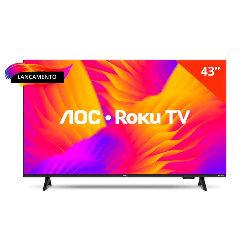 Smart Tv Aoc 43"" Roku LED Full Hd Wi-fi 43s5155/78g Bivolt